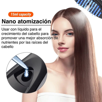 Cepillo Vaporizador + Masaje Capilar 4 en 1 💆‍♀️✨: transforma tu rutina capilar desde casa 🏠